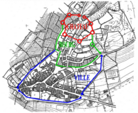 Plan 1400-1450Interprétation à partirdu plan d&rsquo;Etienne Fournial