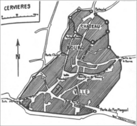 Plan 1400-1450Reconstitution parEtienne Fournial en 1967
