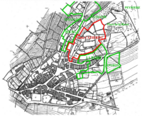 Plan 1842Lieux-dits du cadastre de1942 par Paul Chatelain en 1999